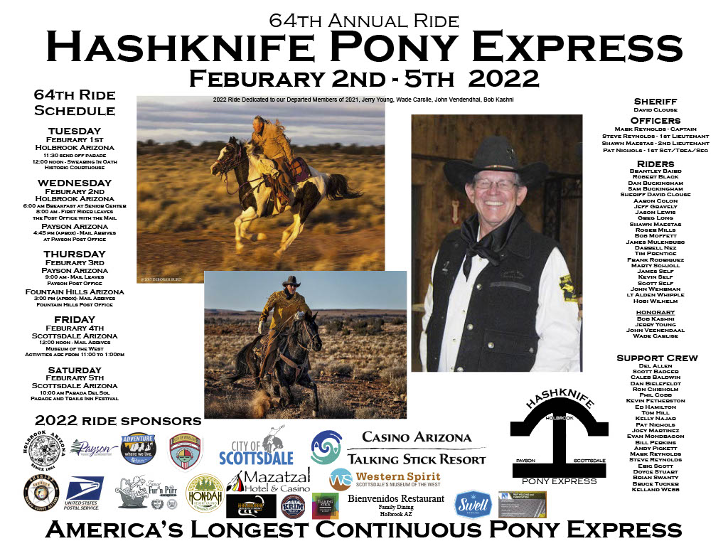 Hashknife Pony Express Holbrook, AZ to Scottsdale, AZ